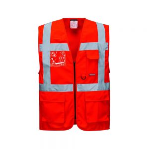 Gilet multitasche alta visibilità PORTWEST S476 rosso