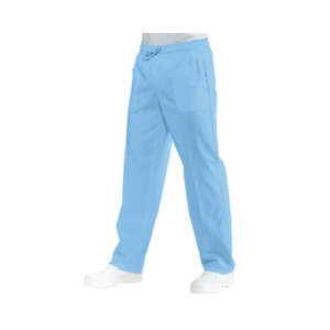 Pantaloni da lavoro celesti con elastico Isacco 044042